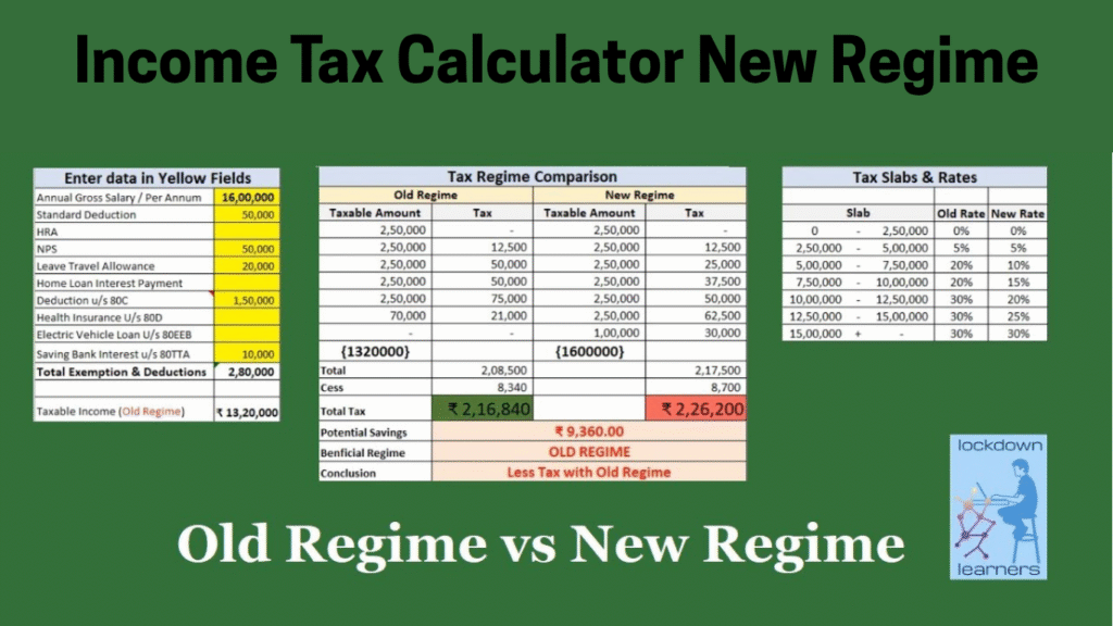 income tax calculator new regime